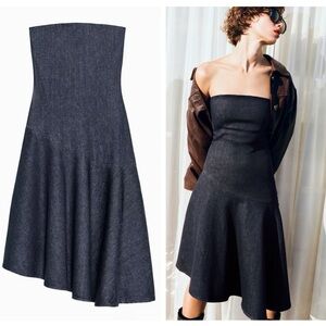 ZARA asymmetric denim dress